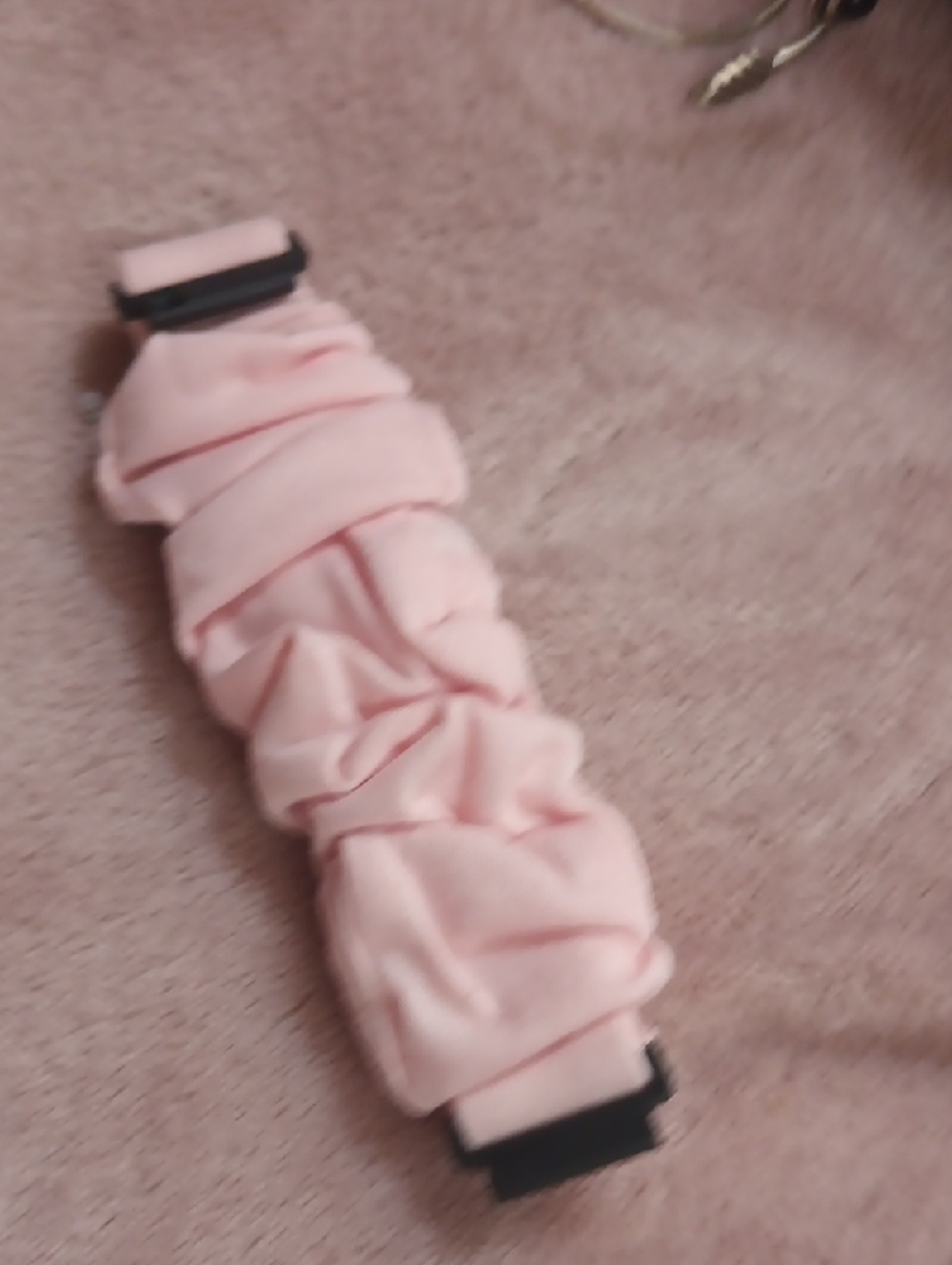 Stretch Ruched Pink Watch Band